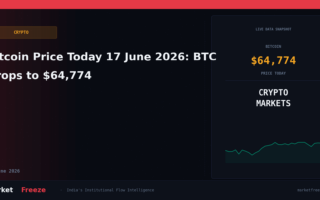 Bitcoin Price Today 17 June 2026: BTC Drops to $64,774