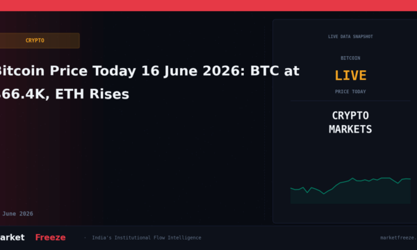 Bitcoin Price Today 16 June 2026: BTC at $66.4K, ETH Rises