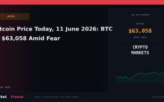 Bitcoin Price Today, 11 June 2026: BTC at $63,058 Amid Fear
