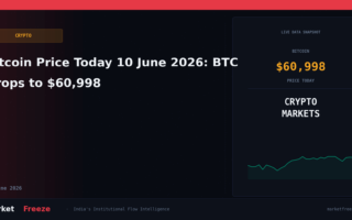 Bitcoin Price Today 10 June 2026: BTC Drops to $60,998