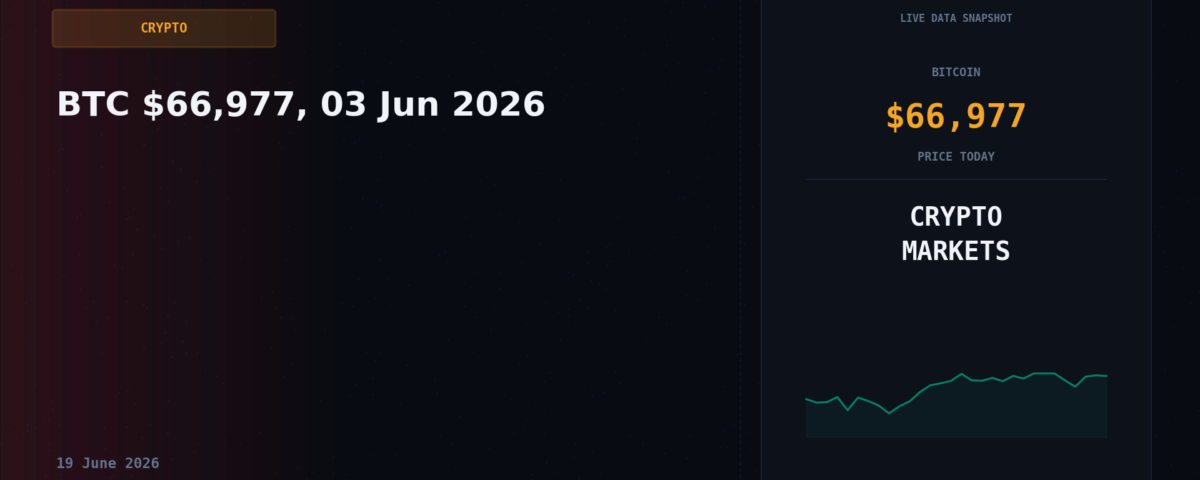 BTC $66,977, 03 Jun 2026