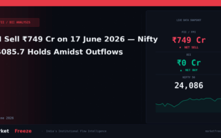 FII Sell ₹749 Cr on 17 June 2026 — Nifty 24085.7 Holds Amidst Outflows