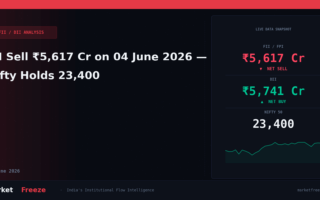 FII Sell ₹5,617 Cr on 04 June 2026 — Nifty Holds 23,400