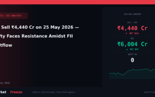 FII Sell ₹4,440 Cr on 25 May 2026 — Nifty Faces Resistance Amidst FII Outflow