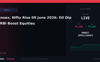 Sensex, Nifty Rise 09 June 2026: Oil Dip & RBI Boost Equities