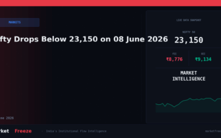 Nifty Drops Below 23,150 on 08 June 2026