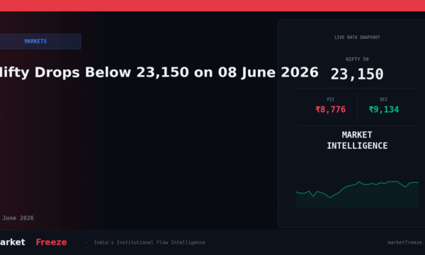 Nifty Drops Below 23,150 on 08 June 2026