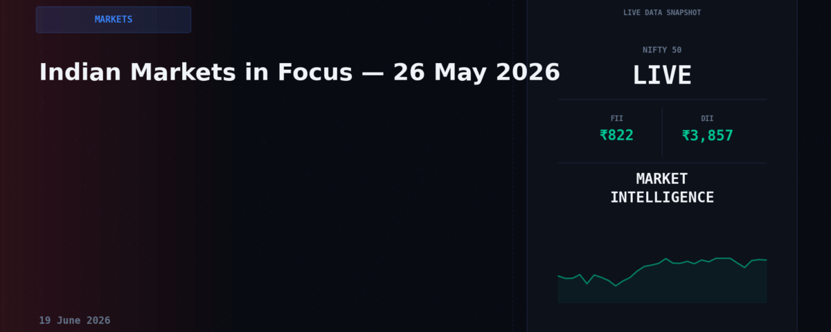 Indian Markets in Focus — 26 May 2026
