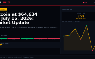 Bitcoin at $64,634 on July 15, 2026: Market Update