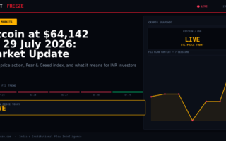 Bitcoin at $64,142 on 29 July 2026: Market Update