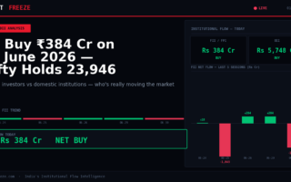 FII Buy ₹384 Cr on 29 June 2026 — Nifty Holds 23,946