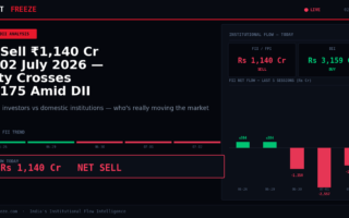 FII Sell ₹1,140 Cr on 02 July 2026 — Nifty Crosses 24,175 Amid DII Surge