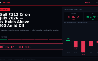 FII Sell ₹312 Cr on 03 July 2026 — Nifty Holds Above 24200 Amid DII Support