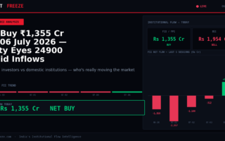 FII Buy ₹1,355 Cr on 06 July 2026 — Nifty Eyes 24900 Amid Inflows