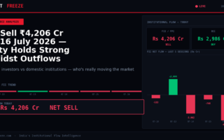 FII Sell ₹4,206 Cr on 16 July 2026 — Nifty Holds Strong Amidst Outflows