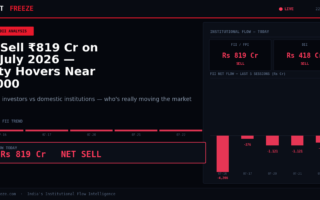 FII Sell ₹819 Cr on 22 July 2026 — Nifty Hovers Near 24000