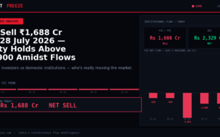 FII Sell ₹1,688 Cr on 28 July 2026 — Nifty Holds Above 23900 Amidst Flows