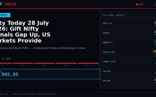 Nifty Today 28 July 2026: Gift Nifty Signals Gap Up, US Markets Provide Early Boost