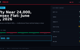 Nifty Near 24,000, Sensex Flat: June 30, 2026