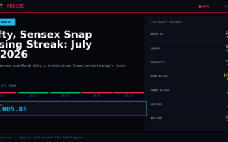 Nifty, Sensex Snap Losing Streak: July 1, 2026