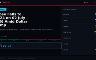 Rupee Falls to 95.24 on 02 July 2026 Amid Dollar Slump