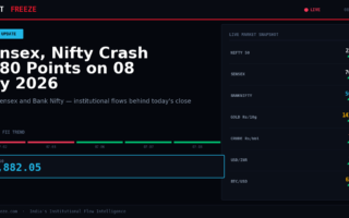 Sensex, Nifty Crash 1680 Points on 08 July 2026