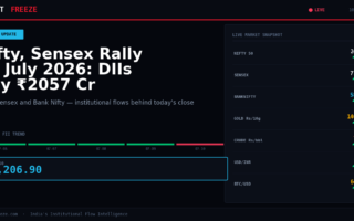Nifty, Sensex Rally 10 July 2026: DIIs Buy ₹2057 Cr