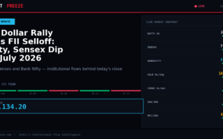 US Dollar Rally Aids FII Selloff: Nifty, Sensex Dip 14 July 2026