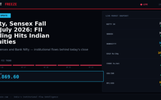 Nifty, Sensex Fall 23 July 2026: FII Selling Hits Indian Equities