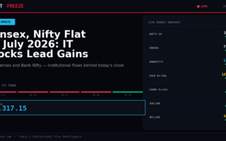 Sensex, Nifty Flat 30 July 2026: IT Stocks Lead Gains
