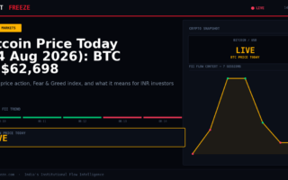 Bitcoin Price Today (14 Aug 2026): BTC at $62,698