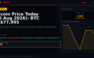 Bitcoin Price Today (26 Aug 2026): BTC at $77,995