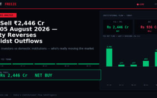 FII Sell ₹2,446 Cr on 05 August 2026 — Nifty Reverses Amidst Outflows
