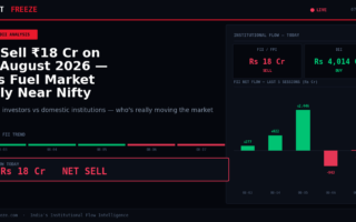 FII Sell ₹18 Cr on 07 August 2026 — DIIs Fuel Market Rally Near Nifty 24570