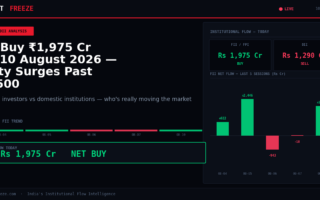 FII Buy ₹1,975 Cr on 10 August 2026 — Nifty Surges Past 24500