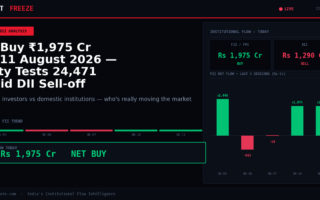 FII Buy ₹1,975 Cr on 11 August 2026 — Nifty Tests 24,471 Amid DII Sell-off