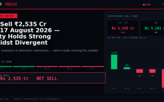 FII Sell ₹2,535 Cr on 17 August 2026 — Nifty Holds Strong Amidst Divergent Flows