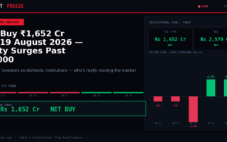 FII Buy ₹1,652 Cr on 19 August 2026 — Nifty Surges Past 24000