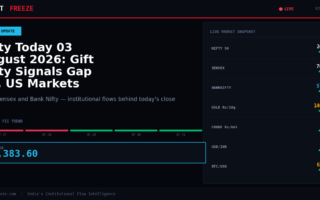 Nifty Today 03 August 2026: Gift Nifty Signals Gap Up, US Markets Drive Optimism