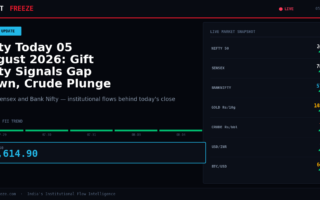 Nifty Today 05 August 2026: Gift Nifty Signals Gap Down, Crude Plunge Dominates Cues