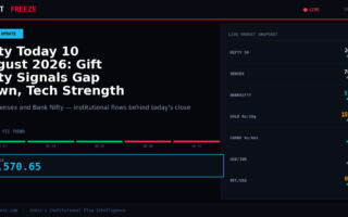 Nifty Today 10 August 2026: Gift Nifty Signals Gap Down, Tech Strength Continues Globally