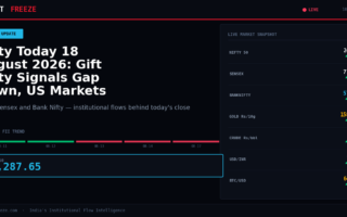 Nifty Today 18 August 2026: Gift Nifty Signals Gap Down, US Markets Weigh