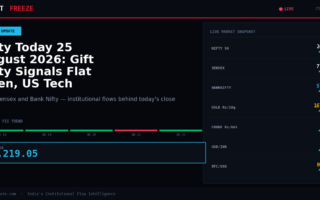 Nifty Today 25 August 2026: Gift Nifty Signals Flat Open, US Tech Weakness Dominates