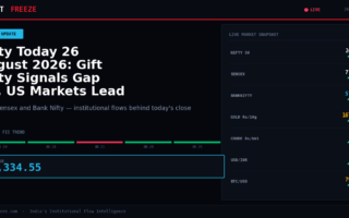 Nifty Today 26 August 2026: Gift Nifty Signals Gap Up, US Markets Lead Asian Rally