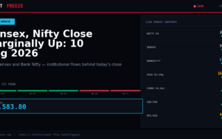 Sensex, Nifty Close Marginally Up: 10 Aug 2026