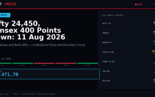 Nifty 24,450, Sensex 400 Points Down: 11 Aug 2026