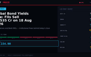Global Bond Yields Rise: FIIs Sell ₹2,535 Cr on 18 Aug 2026