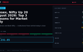 Sensex, Nifty Up 20 August 2026: Top 3 Reasons for Market Rally