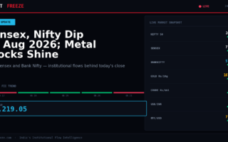 Sensex, Nifty Dip 24 Aug 2026; Metal Stocks Shine
