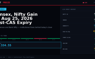Sensex, Nifty Gain on Aug 25, 2026 Post-CAS Expiry